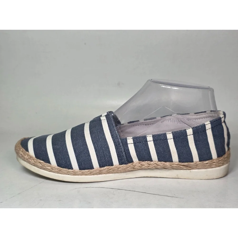 Esprit Ellery Women's Espadrille Size 7 M Navy White Slip On Moccasin Shoes‎
